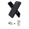 MARSİLYAN™- iPhone 12 Pro Kılıf Kozmos Yansıma Özel Seri - Şeffaf Uv Polymer Nano Ekran Koruyucu + Rainbow Kamera Lens Koruma Cam - GD