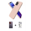 MARSİLYAN™- iPhone 12 Pro Kılıf Kozmos Yansıma Özel Seri - Şeffaf Uv Polymer Nano Ekran Koruyucu + Turuncu Neon Fosforlu Kamera Lens