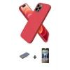 MARSİLYAN™- iPhone 12 Pro Kılıf Kozmos Yansıma Özel Seri - Siyah 34D Hayalet Izgaralı Cam + Renkli Kamera Lens Koruma Cam - MI