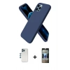 MARSİLYAN™- iPhone 12 Pro Kılıf Kozmos Yansıma Özel Seri - Siyah 34D Hayalet Izgaralı Cam + Shine Kamera Lens - MI