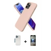 MARSİLYAN™- iPhone 12 Pro Kılıf Kozmos Yansıma Özel Seri - Siyah 34D Hayalet Izgaralı Cam + Shine Kamera Lens - MI