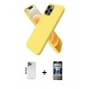 MARSİLYAN™- iPhone 12 Pro Kılıf Kozmos Yansıma Özel Seri - Siyah 34D Hayalet Izgaralı Cam + Shine Kamera Lens - MI
