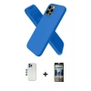 MARSİLYAN™- iPhone 12 Pro Kılıf Kozmos Yansıma Özel Seri - Siyah 34D Hayalet Izgaralı Cam + Shine Kamera Lens - MI