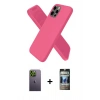 MARSİLYAN™- iPhone 12 Pro Kılıf Kozmos Yansıma Özel Seri - Siyah 34D Hayalet Izgaralı Cam + Neon Fosforlu Kamera Lens - YL
