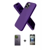 MARSİLYAN™- iPhone 12 Pro Kılıf Kozmos Yansıma Özel Seri - Siyah 34D Hayalet Izgaralı Cam + Neon Fosforlu Kamera Lens - YL