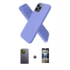 MARSİLYAN™- iPhone 12 Pro Kılıf Kozmos Yansıma Özel Seri - Siyah 34D Hayalet Izgaralı Cam + Neon Fosforlu Kamera Lens - YL