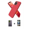 MARSİLYAN™- iPhone 12 Pro Kılıf Kozmos Yansıma Özel Seri - Siyah 34D Hayalet Izgaralı Cam + Neon Fosforlu Kamera Lens - YL