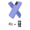 MARSİLYAN™- iPhone 12 Pro Kılıf Kozmos Yansıma Özel Seri - Siyah 34D Hayalet Izgaralı Cam + Rainbow Kamera Lens Koruma Cam - GD