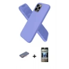 MARSİLYAN™- iPhone 12 Pro Kılıf Kozmos Yansıma Özel Seri - Siyah 34D Hayalet Izgaralı Cam + Renkli Kamera Lens Koruma Cam - PE