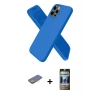 MARSİLYAN™- iPhone 12 Pro Kılıf Kozmos Yansıma Özel Seri - Siyah 34D Hayalet Izgaralı Cam + Renkli Kamera Lens Koruma Cam - SI