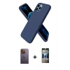 MARSİLYAN™- iPhone 12 Pro Kılıf Kozmos Yansıma Özel Seri - Siyah 34D Hayalet Izgaralı Cam + Neon Fosforlu Kamera Lens - SI