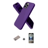 MARSİLYAN™- iPhone 12 Pro Kılıf Kozmos Yansıma Özel Seri - Siyah 34D Hayalet Izgaralı Cam + Sierra Blue Shine Kamera Lens Koruma Cam