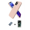 MARSİLYAN™- iPhone 12 Pro Kılıf Kozmos Yansıma Özel Seri - Siyah 360 Mat Full Body Arka Koruyucu + Metal Kamera Lens Koruma Cam - MI