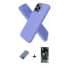 MARSİLYAN™- iPhone 12 Pro Kılıf Kozmos Yansıma Özel Seri - Siyah 360 Mat Full Body Arka Koruyucu + Metal Kamera Lens Koruma Cam - MI