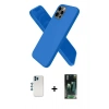 MARSİLYAN™- iPhone 12 Pro Kılıf Kozmos Yansıma Özel Seri - Siyah 360 Mat Full Body Arka Koruyucu + Shine Kamera Lens - MI