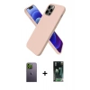MARSİLYAN™- iPhone 12 Pro Kılıf Kozmos Yansıma Özel Seri - Siyah 360 Mat Full Body Arka Koruyucu + Neon Fosforlu Kamera Lens - YL