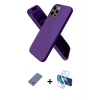 MARSİLYAN™- iPhone 12 Pro Kılıf Kozmos Yansıma Özel Seri - Siyah 3D Antistatik Cam Ekran Koruyucu + Metal Kamera Lens Koruma Cam - AKYL