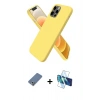 MARSİLYAN™- iPhone 12 Pro Kılıf Kozmos Yansıma Özel Seri - Siyah 3D Antistatik Cam Ekran Koruyucu + Metal Kamera Lens Koruma Cam - AKYL