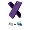 MARSİLYAN™- iPhone 12 Pro Kılıf Kozmos Yansıma Özel Seri - Siyah 3D Antistatik Cam Ekran Koruyucu + Rainbow Kamera Lens Koruma Cam - GD