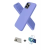 MARSİLYAN™- iPhone 12 Pro Kılıf Kozmos Yansıma Özel Seri - Siyah 3D Antistatik Cam Ekran Koruyucu + Rainbow Kamera Lens Koruma Cam - GD