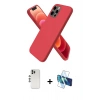 MARSİLYAN™- iPhone 12 Pro Kılıf Kozmos Yansıma Özel Seri - Siyah 3D Antistatik Cam Ekran Koruyucu + Shine Kamera Lens - GS