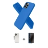 MARSİLYAN™- iPhone 12 Pro Kılıf Kozmos Yansıma Özel Seri - Siyah 3D Antistatik Hayalet Cam Ekran Koruyucu + Gümüş Shine Kamera Lens