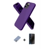 MARSİLYAN™- iPhone 12 Pro Kılıf Kozmos Yansıma Özel Seri - Siyah 3D Antistatik Hayalet Cam Ekran Koruyucu + Metal Kamera Lens Koruma Cam - KUYL