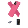 MARSİLYAN™- iPhone 12 Pro Kılıf Kozmos Yansıma Özel Seri - Siyah 3D Antistatik Hayalet Cam Ekran Koruyucu + Renkli Kamera Lens Koruma Cam - SI