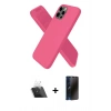 MARSİLYAN™- iPhone 12 Pro Kılıf Kozmos Yansıma Özel Seri - Siyah 3D Antistatik Hayalet Cam Ekran Koruyucu + Kamera Lens Koruma Cam - SF