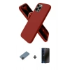 MARSİLYAN™- iPhone 12 Pro Kılıf Kozmos Yansıma Özel Seri - Siyah 3D Antistatik Hayalet Cam Ekran Koruyucu + Shine Kamera Lens Koruma Cam - SH