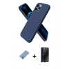 MARSİLYAN™- iPhone 12 Pro Kılıf Kozmos Yansıma Özel Seri - Siyah 3D Antistatik Hayalet Cam Ekran Koruyucu + Metal Kamera Lens Koruma Cam - KUYL