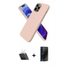 MARSİLYAN™- iPhone 12 Pro Kılıf Kozmos Yansıma Özel Seri - Siyah 3D Antistatik Hayalet Cam Ekran Koruyucu + Kamera Lens Koruma Cam - SF