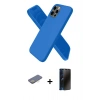 MARSİLYAN™- iPhone 12 Pro Kılıf Kozmos Yansıma Özel Seri - Siyah 3D Antistatik Hayalet Cam Ekran Koruyucu + Renkli Kamera Lens Koruma Cam - SI