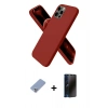 MARSİLYAN™- iPhone 12 Pro Kılıf Kozmos Yansıma Özel Seri - Siyah 3D Antistatik Hayalet Cam Ekran Koruyucu + Metal Kamera Lens Koruma Cam - KUYL