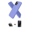 MARSİLYAN™- iPhone 12 Pro Kılıf Kozmos Yansıma Özel Seri - Siyah 3D Antistatik Hayalet Cam Ekran Koruyucu + Kamera Lens Koruma Cam - SF