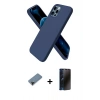 MARSİLYAN™- iPhone 12 Pro Kılıf Kozmos Yansıma Özel Seri - Siyah 3D Antistatik Hayalet Cam Ekran Koruyucu + Shine Kamera Lens Koruma Cam - SH