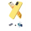 MARSİLYAN™- iPhone 12 Pro Kılıf Kozmos Yansıma Özel Seri - Siyah 3D Antistatik Seramik Nano Ekran Koruyucu + Renkli Kamera Lens Koruma Cam - SI