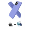 MARSİLYAN™- iPhone 12 Pro Kılıf Kozmos Yansıma Özel Seri - Siyah 3D Antistatik Seramik Nano Ekran Koruyucu + Kamera Lens Koruma Cam - SF