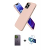 MARSİLYAN™- iPhone 12 Pro Kılıf Kozmos Yansıma Özel Seri - Siyah 3D Antistatik Seramik Nano Ekran Koruyucu + Neon Fosforlu Kamera Lens - YL