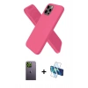 MARSİLYAN™- iPhone 12 Pro Kılıf Kozmos Yansıma Özel Seri - Siyah 3D Antistatik Seramik Nano Ekran Koruyucu + Neon Fosforlu Kamera Lens - YL