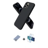 MARSİLYAN™- iPhone 12 Pro Kılıf Kozmos Yansıma Özel Seri - Siyah 3D Antistatik Seramik Nano Ekran Koruyucu + Metal Kamera Lens Koruma Cam - KUYL