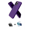 MARSİLYAN™- iPhone 12 Pro Kılıf Kozmos Yansıma Özel Seri - Siyah 3D Antistatik Seramik Nano Ekran Koruyucu + Kamera Lens Koruma Cam - SF