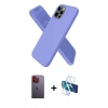 MARSİLYAN™- iPhone 12 Pro Kılıf Kozmos Yansıma Özel Seri - Siyah 3D Antistatik Seramik Nano Ekran Koruyucu + Neon Fosforlu Kamera Lens - TU