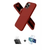MARSİLYAN™- iPhone 12 Pro Kılıf Kozmos Yansıma Özel Seri - Siyah 3D Antistatik Seramik Nano Ekran Koruyucu + Kamera Lens Koruma Cam - SF