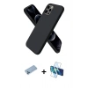 MARSİLYAN™- iPhone 12 Pro Kılıf Kozmos Yansıma Özel Seri - Siyah 3D Antistatik Seramik Nano Ekran Koruyucu + Shine Kamera Lens Koruma Cam - MI