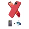 MARSİLYAN™- iPhone 12 Pro Kılıf Kozmos Yansıma Özel Seri - Siyah 3D Antistatik Seramik Nano Ekran Koruyucu + Neon Fosforlu Kamera Lens - YL