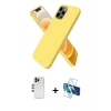 MARSİLYAN™- iPhone 12 Pro Kılıf Kozmos Yansıma Özel Seri - Siyah 3D Antistatik Seramik Nano Ekran Koruyucu + Shine Kamera Lens - GD