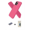 MARSİLYAN™- iPhone 12 Pro Kılıf Kozmos Yansıma Özel Seri - Siyah 6D Mat Seramik Hayalet Nano Ekran Koruyucu + Pembe Renkli Kamera Lens Koruma Cam