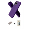 MARSİLYAN™- iPhone 12 Pro Kılıf Kozmos Yansıma Özel Seri - Siyah 6D Mat Seramik Hayalet Nano Ekran Koruyucu + Sierra Blue Shine Kamera Lens Koruma Cam
