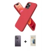 MARSİLYAN™- iPhone 12 Pro Kılıf Kozmos Yansıma Özel Seri - Siyah 6D Mat Seramik Hayalet Nano Ekran Koruyucu + Neon Fosforlu Kamera Lens - BZ